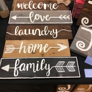 Rustic Farmhouse Word Sign